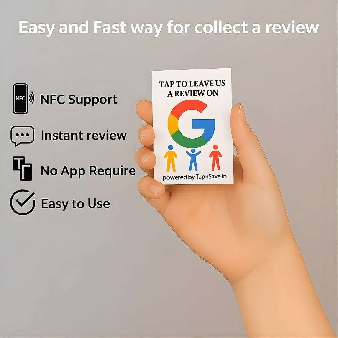 Custom NFC Google Review Card | Custom logo & Design Available | Multicolour - Image 6