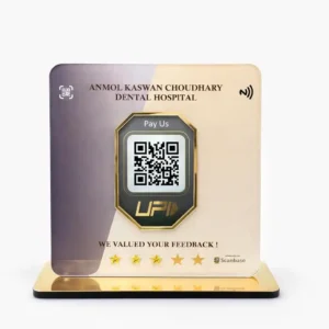 Premium 1 ScanBase standee with NFC QR for advanced contactless payments and digital access
