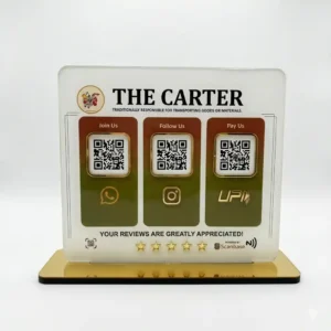 Standard 3 in 1 ScanBase Standee with NFC QR and digital display for contactless interaction