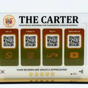 Standard 4 in 1 ScanBase standee with NFC QR digital display and multi contactless features