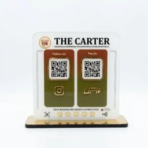 Standard 2 in 1 ScanBase Standee with NFC and QR Code for contactless payments