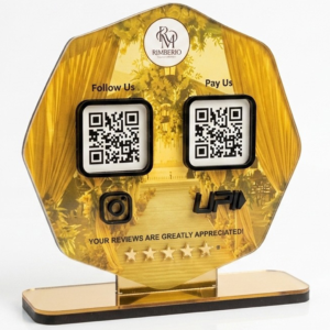 Double QR NFC Standee